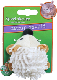 Kattenspeelgoed op kaart egel met catnip, 9 cm