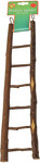 Houten ladder 7 traps 28 cm, 'Natural'.