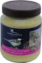 Vogelpindakaas met meelwormen, 330 gram.