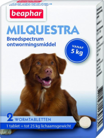 Beaphar milquestra hond 2 tbl 5kg tot 25 kg