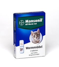 Mansonil All Worm Cat tot 4 KG 2 tab.