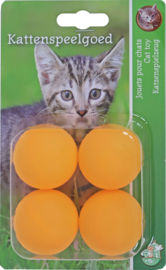 kattenspeelgoed blister a 4 stuks ping pong bal