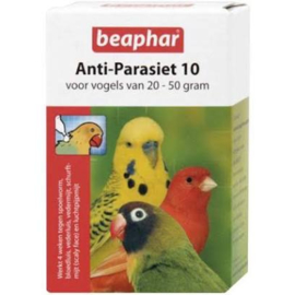 Beaphar Anti-Parasiet 10 Vogel - Vogelapotheek - 2 pip 20 - 50 G
