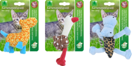 kattenspeelgoed dino/dodo/kroko pluche assorti, 12-15 cm.