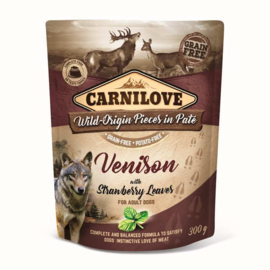 CL Dog Pouch – Venison with Strawberry Leaves 300 g