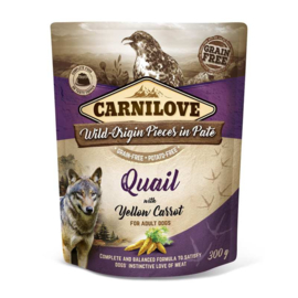 CL Dog Pouch – Quail with Yellow Carrot 300 g
