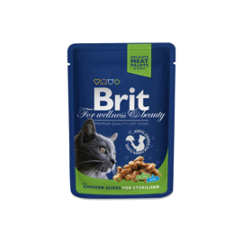 Brit Premium Cat Pouches Chicken Slices for Sterilised