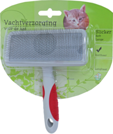 vachtverzorging kat borstel slicker soft, large