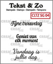 Crealies Clearstamp Tekst&Zo Speciale Gelegenheden 1 (NL) 33 mm CLTZSG01 130505/2301