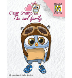 Nellie clear stamp The owl family CSO009