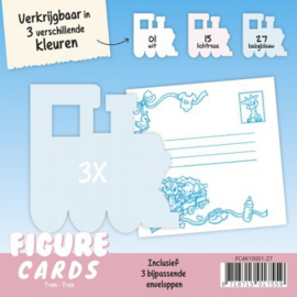 Figure Cards - Trein - Babyblauw FC4K10001-27