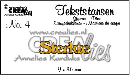 Crealies tekststans - Sterkte (NL) CLTS04 115634/3104 / 9x36