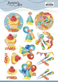 3D Cutting Sheet - Jeanine's Art - Happy Birthday CD11596