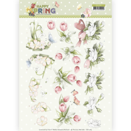 3D Knipvel - Precious Marieke - Happy Spring - Happy Spring Flowers CD11265