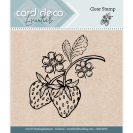 Card Deco Essentials - Clear Stamps - Strawberry CDECS076