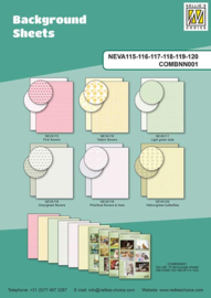 Nellie Combi-set001 - Combi set:10 decoupage sheets (NEVI099-102+NEVA115-120)