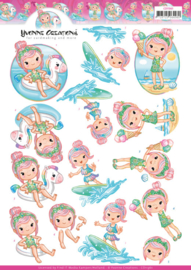 3D knipvel - Yvonne Creations - Lola at the Beach CD11361