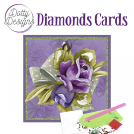 Dotty Designs Diamond Cards - Purple Roses DDDC1103