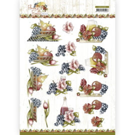 3D Cutting Sheet - Precious Marieke - Flowers and Fruits - Flowers and Grapes CD11720