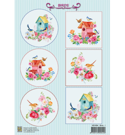 Nellie A4 Decoupage sheet NEVI094 - Birds