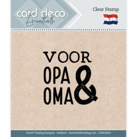 Card Deco Essentials - Clear Stamps - Voor Opa & Oma CDECS033