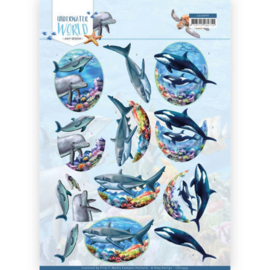 3D Cutting Sheet - Amy Design - Underwater World - Big Ocean Animals CD11499