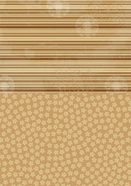 Doublesided background sheets A4 brown flowers NEVA005