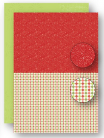 Background sheets doublesided Christmas red dots NEVA065
