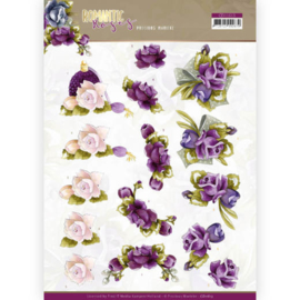 3D cutting sheet - Precious Marieke - Romantic Roses - Purple Rose  CD11613