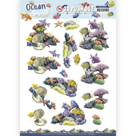 3D Push Out - Amy Design - Ocean Wonders - Coral Reef SB10657