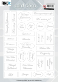 Card Deco - Sentiments - NL - Algemeen - Zilver CDESENTNL10002