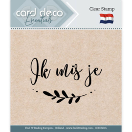 Card Deco Essentials - Clear Stamps - Ik mis je CDECS045