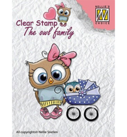 Nellie clear stamp The owl family CSO006