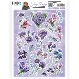 3D Cutting Sheets - Yvonne Creations - Very Purple - Small Elements B CD11901