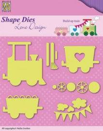 Shape Dies - Lene Design - Baby serie - Build-up train SDL033