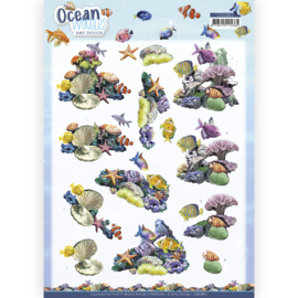3D Cutting Sheet - Amy Design - Ocean Wonders - Coral Reef CD11811