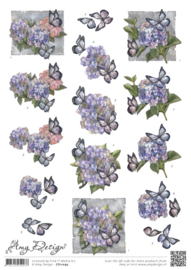 3D knipvel - Amy Design - Hortensias CD11093