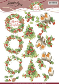 3D Knipvel - Jeanine's Art - Merry Christmas CD11175