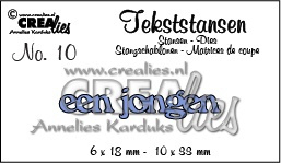 Crealies tekststans - een jongen (NL) CLTS10/ 6x18 mm 10x33mm 115634/3110