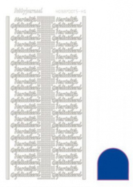 Hobby dots sticker Hartelijk Gefeliciteerd Mirror Blue STDMHG0A