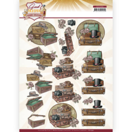 3D cutting sheet - Yvonne Creations - Good old day's - Suitcase CD11592