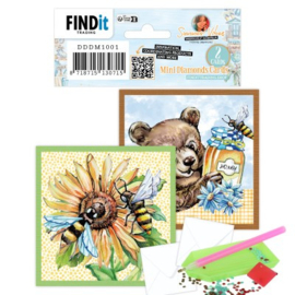 Dotty Designs Mini Diamond Cards Set - Bee Honey DDDM1002