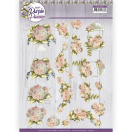 3D Cutting Sheet - Precious Marieke - Purple Passion - Pale Hydrangea CD11850