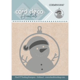 Card Deco Essentials - Mini Dies - 47 - Snowman Ornament CDEMIN10047