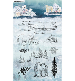 Studio Light clearstamps SL-AW-STAMP584 - Arctic elements Artic Winter nr.584