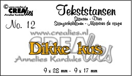 Crealies tekststans - dikke kus (NL) CLTS12 9 x 28 mm - 9 x 17 mm 115634/3112