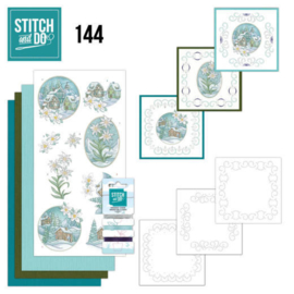 Stitch and Do 144 - Yvonne Creations - Wintertime - Edelweis STDO144 ****Let op, zelfde patroon als 135****