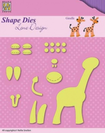 Shape Dies - Lene Design - Baby serie - Build-up giraffe SDL030