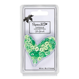 Capsule Polka Mini Buttons (60pcs) - Chelsea Green