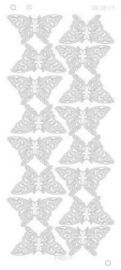 Find it CD 3077 Butterflies Large Platinum goud